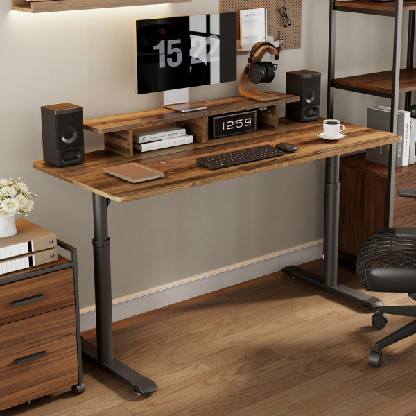 Eureka Ergonomic IMOD 60 Adjustable Desk Rustic Brown, 60"  